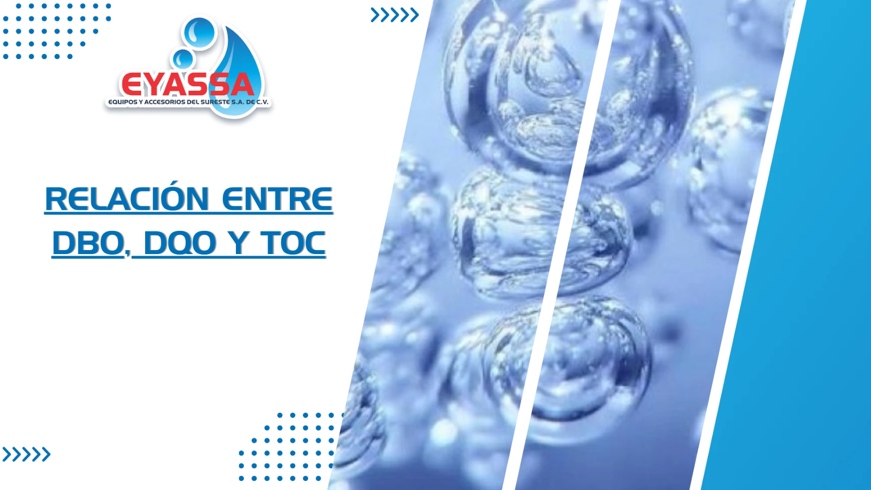 ¿Cuál es la relación entre DBO, DQO y TOC y su diferencias